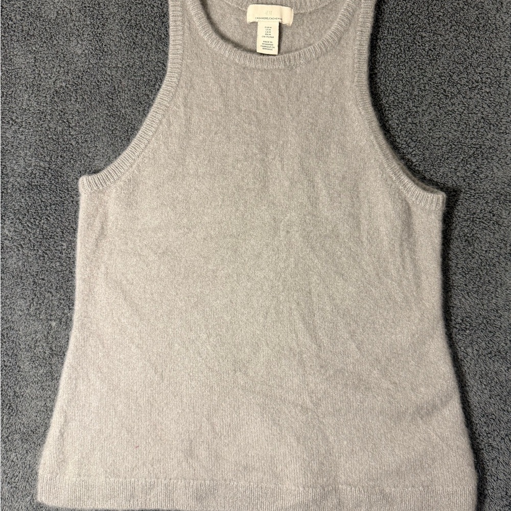 H&M  Gray Sleeveless‎ Cashmere Tank